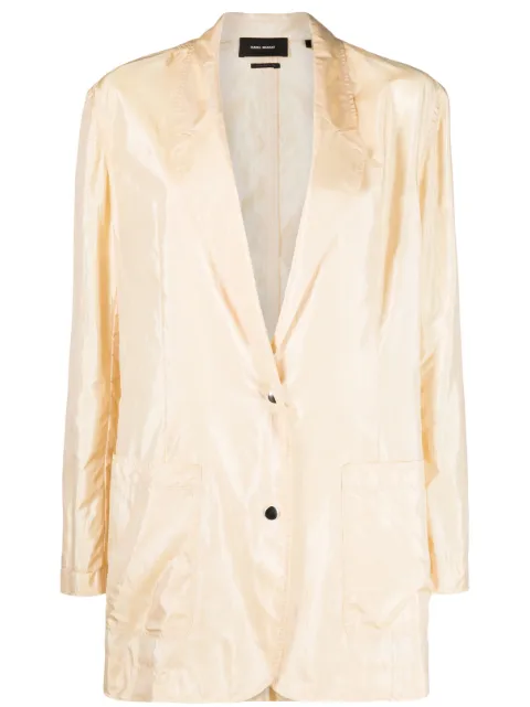 ISABEL MARANT crinkled metallic blazer