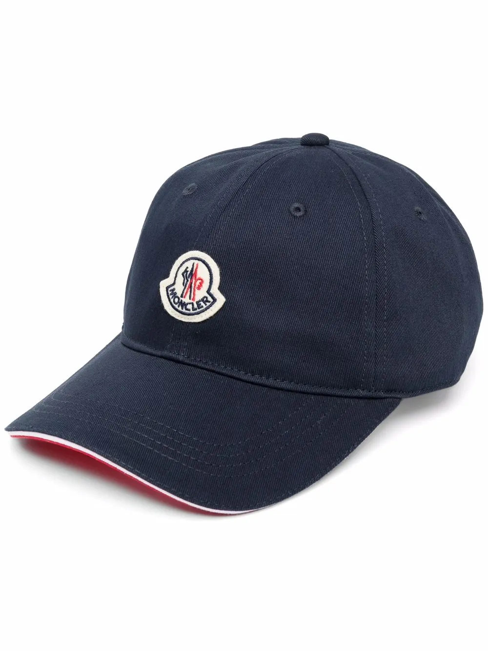 

Moncler logo-patch cotton cap - Blue