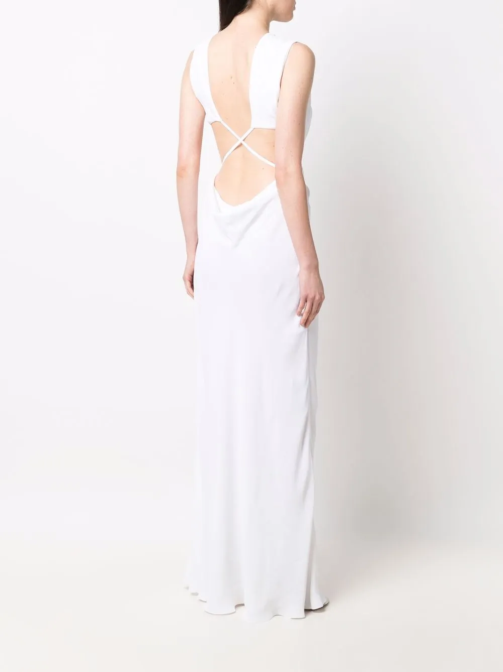 Alberta Ferretti Uitgesneden maxi-jurk Wit