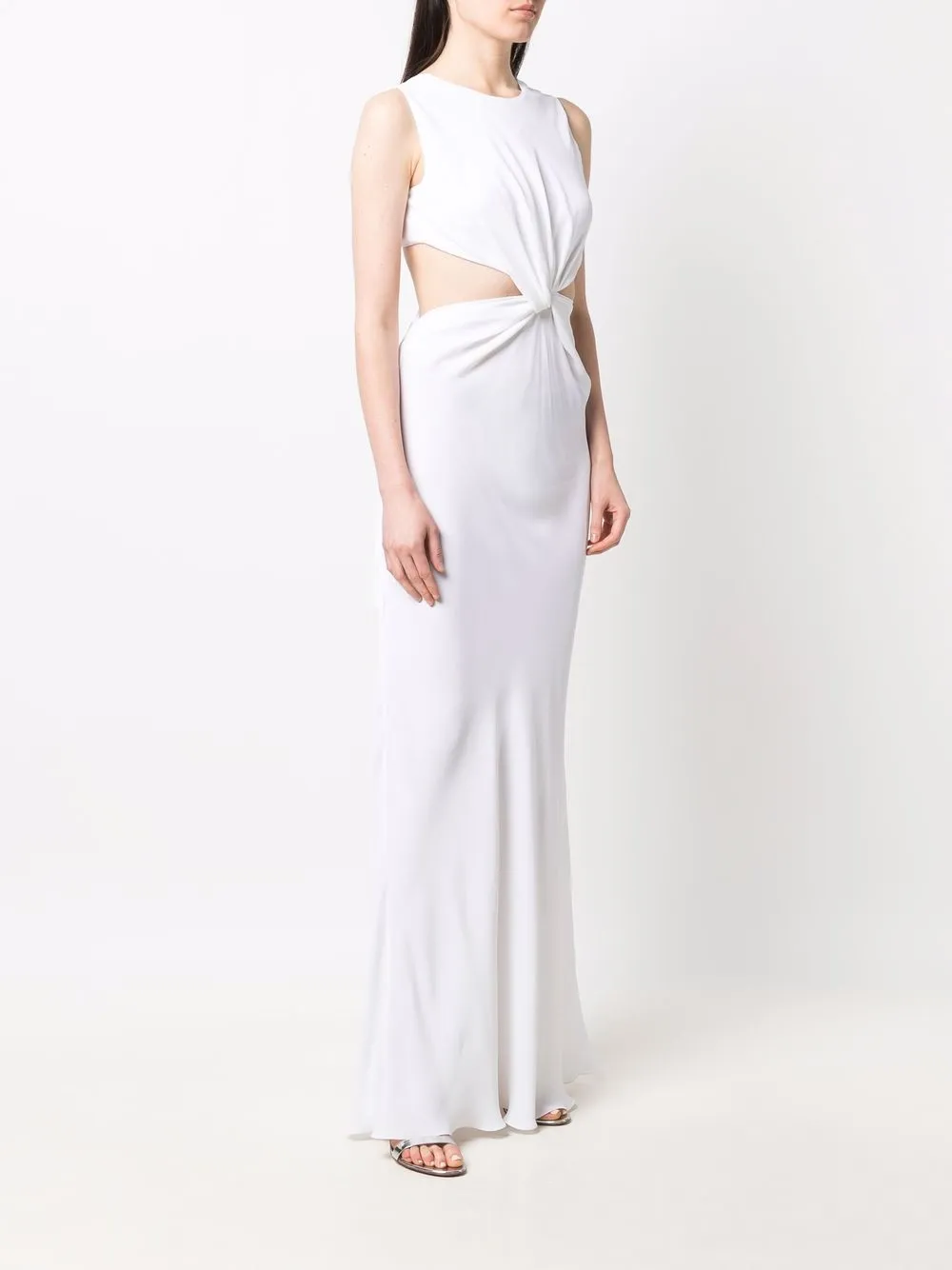 Alberta Ferretti Uitgesneden maxi-jurk Wit