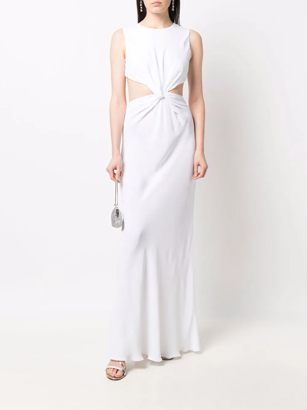 Alberta Ferretti Uitgesneden maxi-jurk Wit