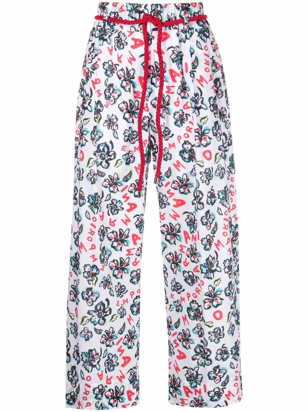 

Emporio Armani pantalones con estampado floral - Blanco