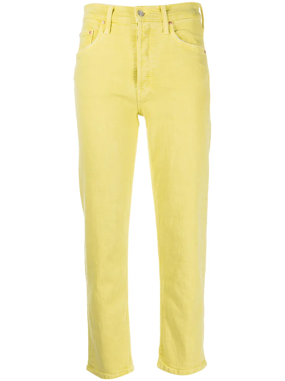 

MOTHER The Tomcat straight-leg cropped jeans - Yellow