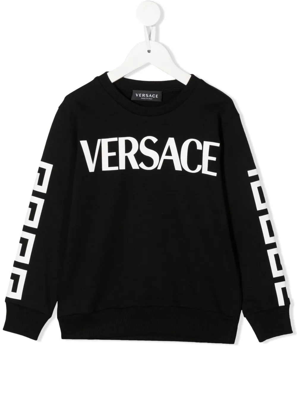 

Versace Kids logo-print monogram-pattern sweatshirt - Black