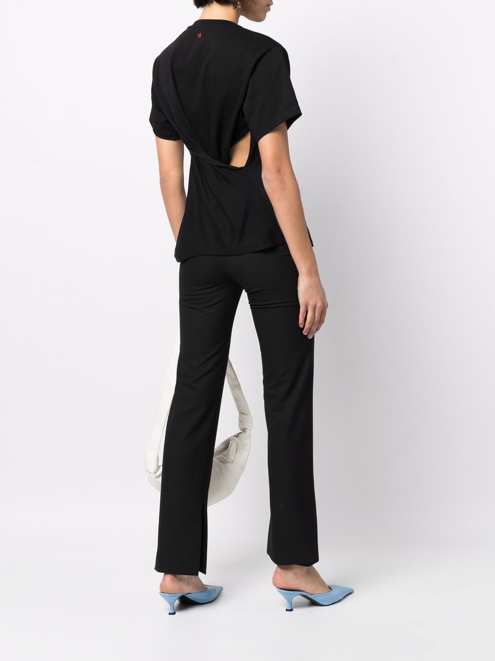 Victoria Beckham T-shirt met col - Zwart