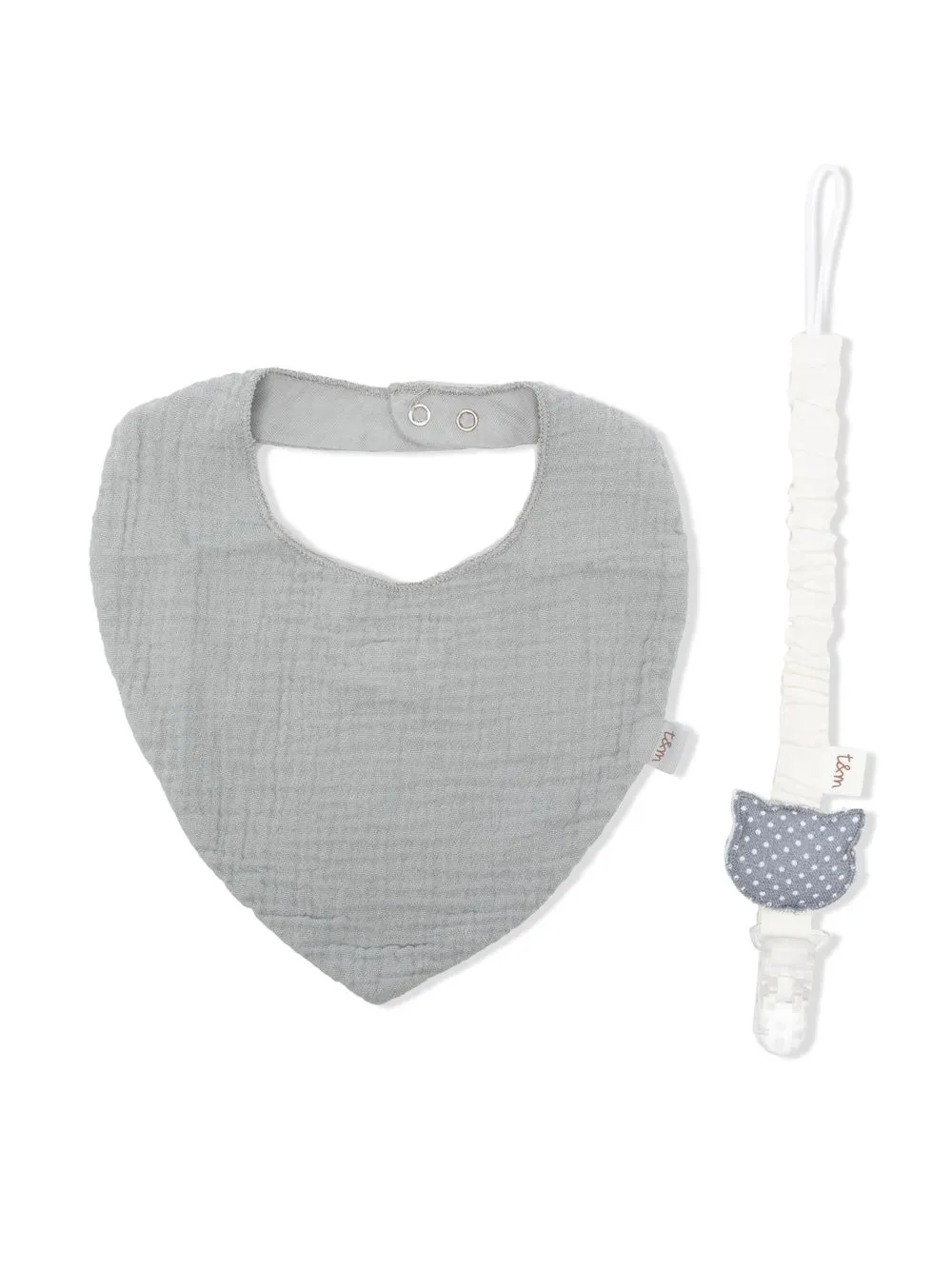 

TEDDY & MINOU set de babero texturizado - Gris