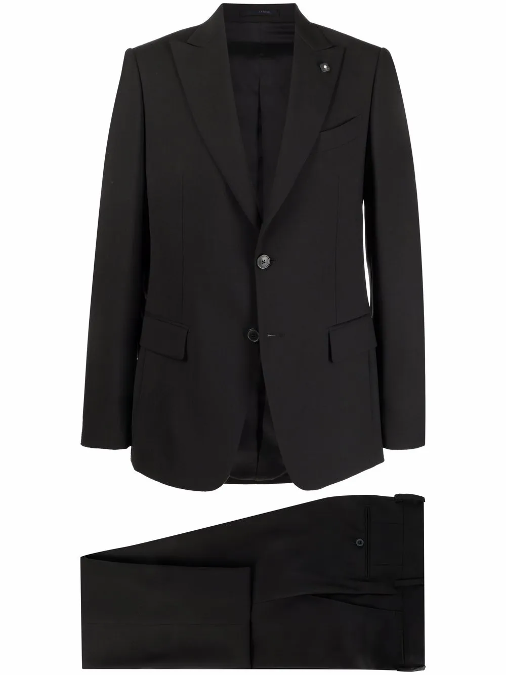 

Lardini wool single-breasted suit - Black