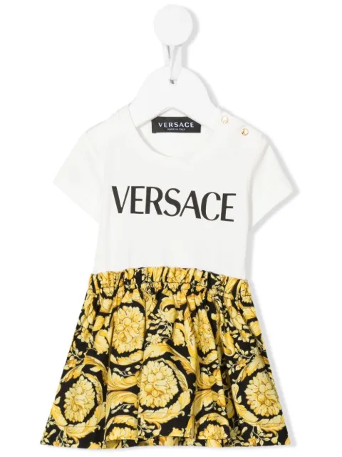 Versace Kids تيشيرت طويل بطبعة الباروك