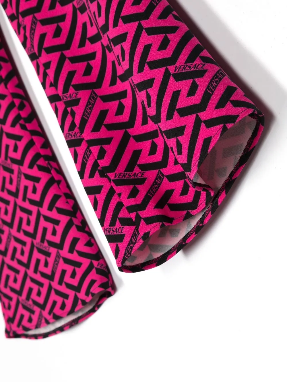  Versace Kids Greta-print Flared Trousers - Pink 