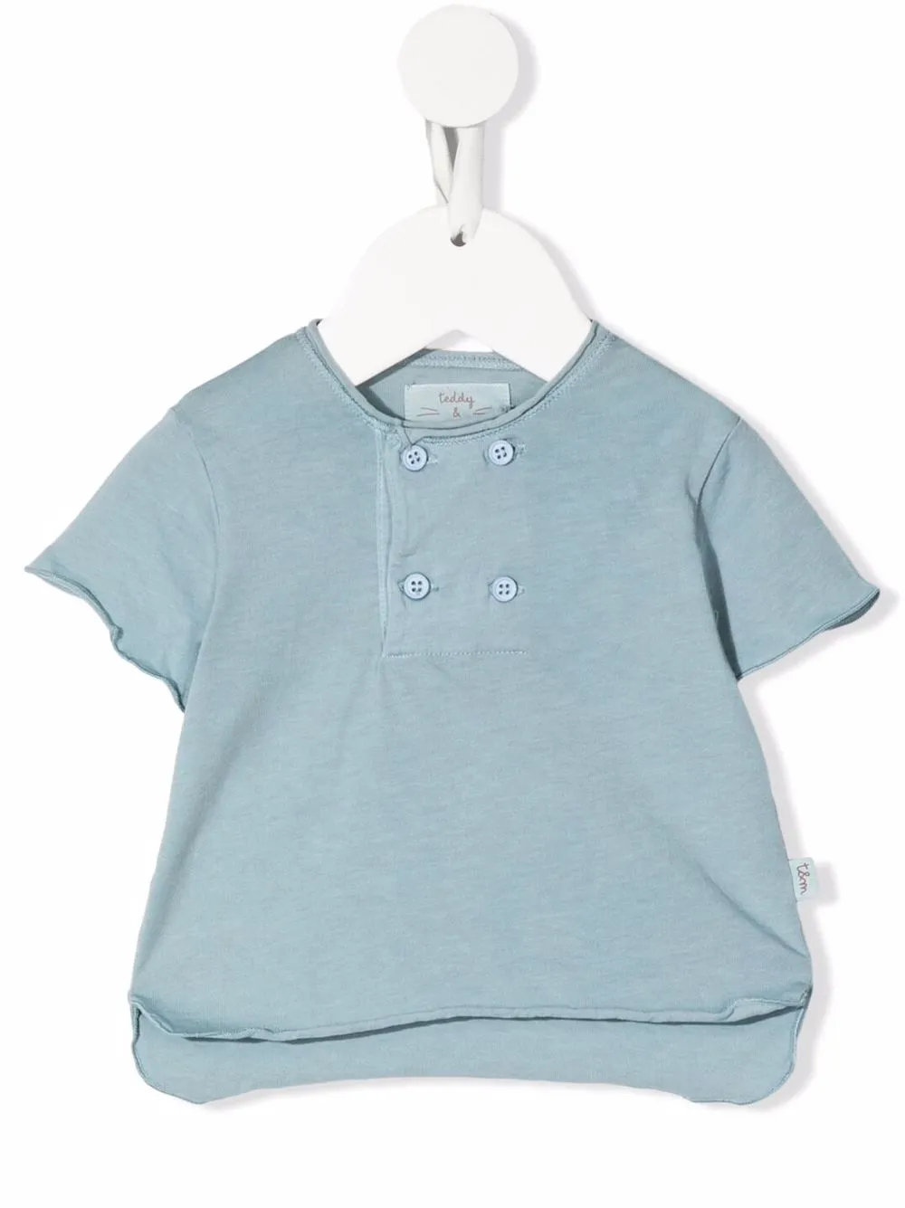 

TEDDY & MINOU cotton button-fastening T-shirt - Blue