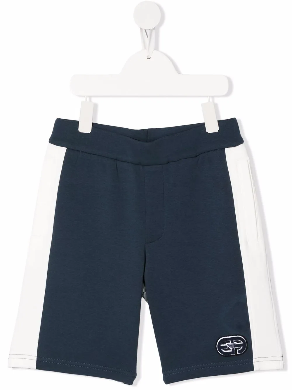 

Emporio Armani Kids shorts deportivos con diseño color block - Azul