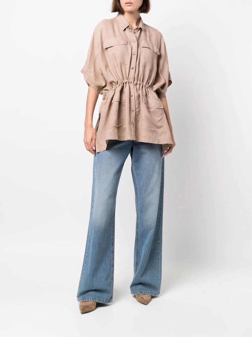 Brunello Cucinelli relaxed drawstring blouse | Blouses | Image 2