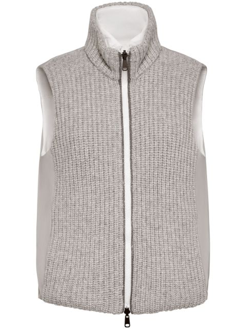 Brunello Cucinelli ribbed-knit padded gilet Women