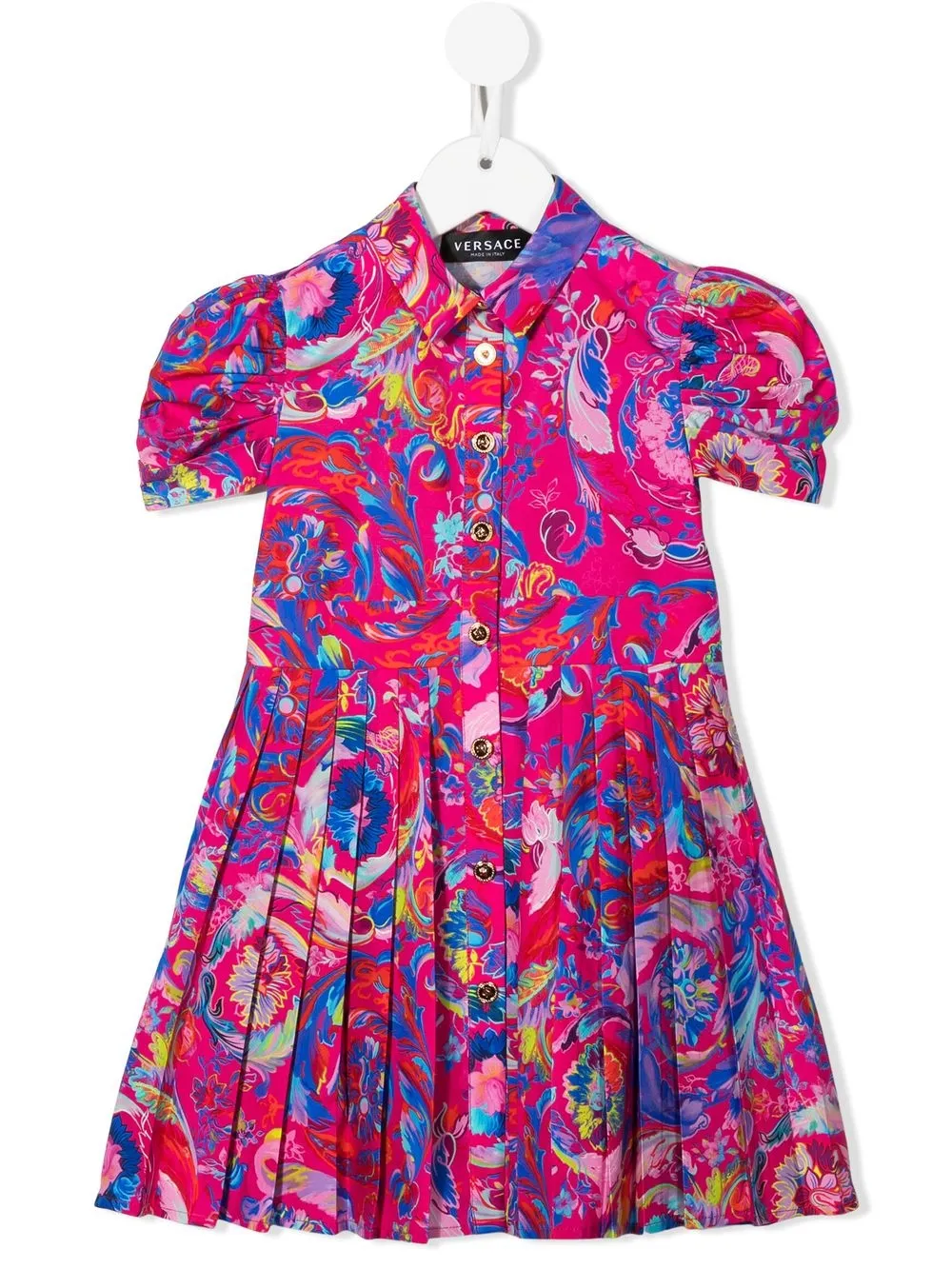 

Versace Kids vestido con estampado gráfico - Rosado