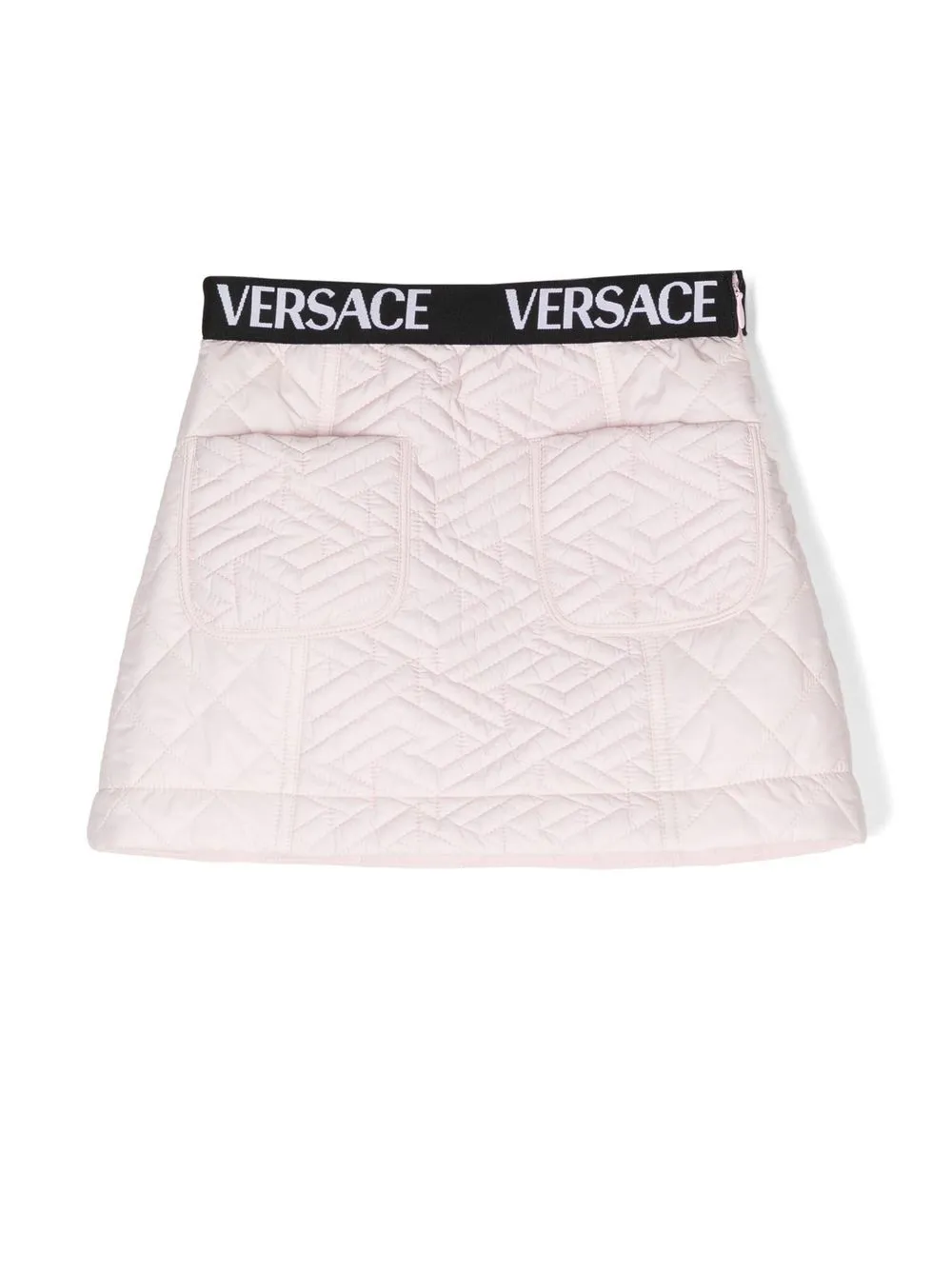 Versace Kids jupe matelassée losanges à logo - Rose Top Merken Winkel