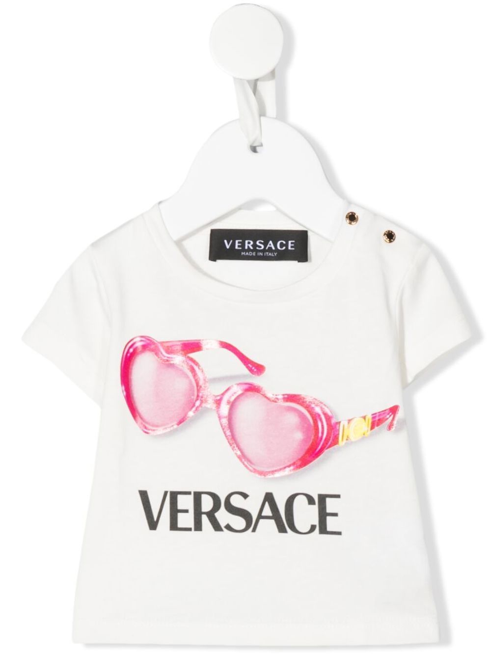 

Versace Kids playera con logo estampado - Blanco