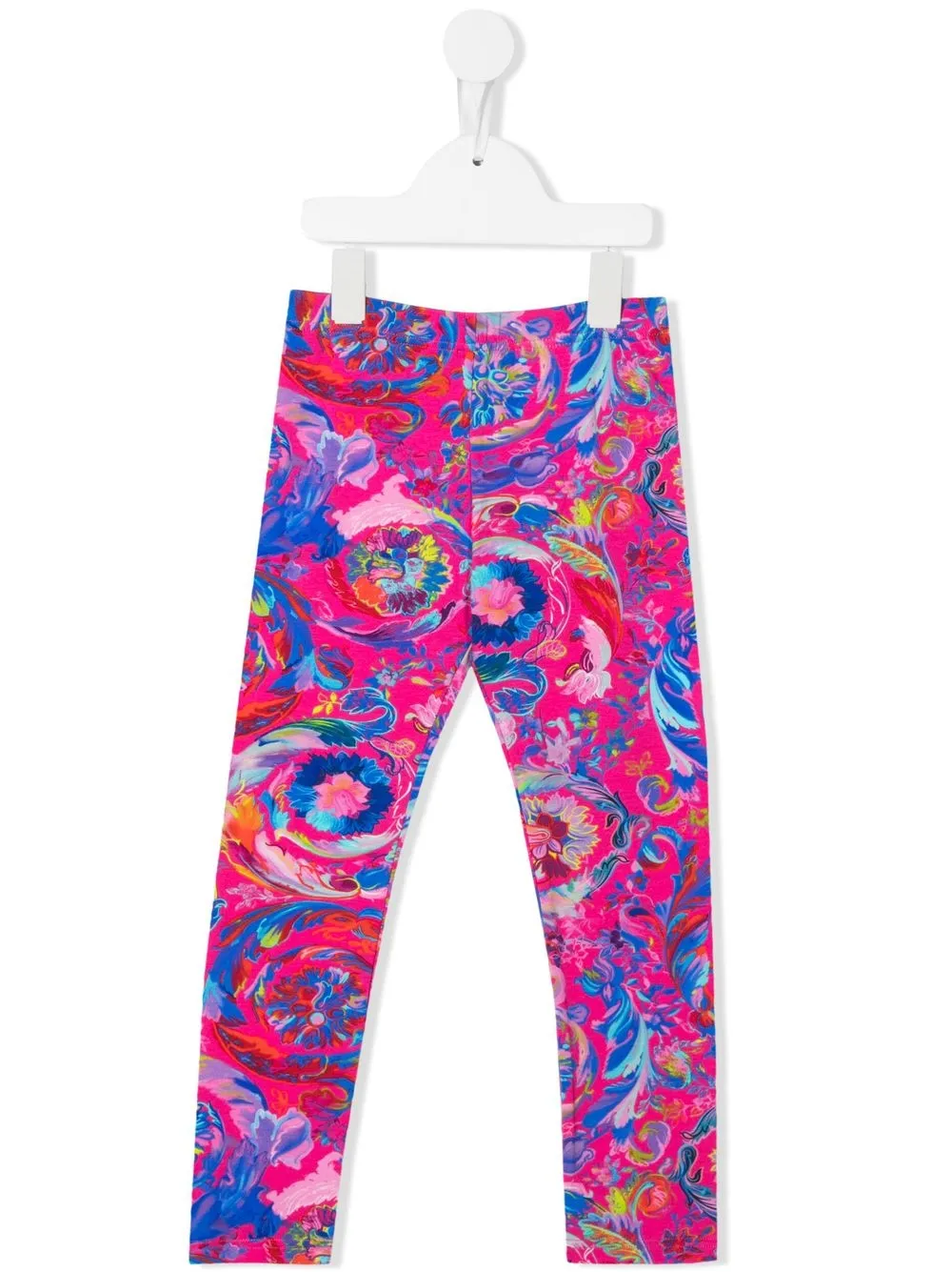 

Versace Kids leggins con estampado floral - Rosado