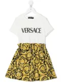 Versace Kids Barocco Kids-print T-Shirt dress - White