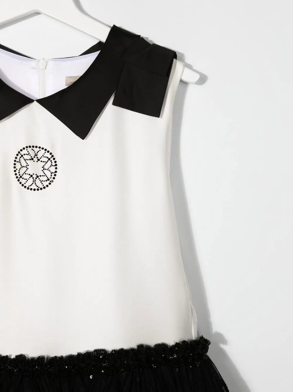 Elie Saab Junior Kids' Two-tone Tutu Midi Dress In Black