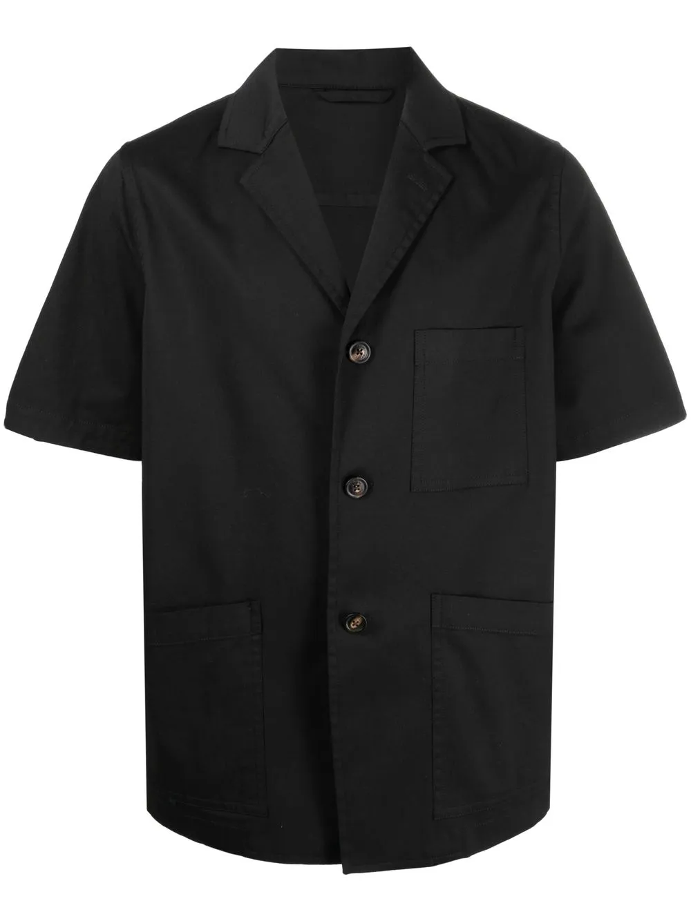 

Lardini camisa con solapa de muesca - Negro