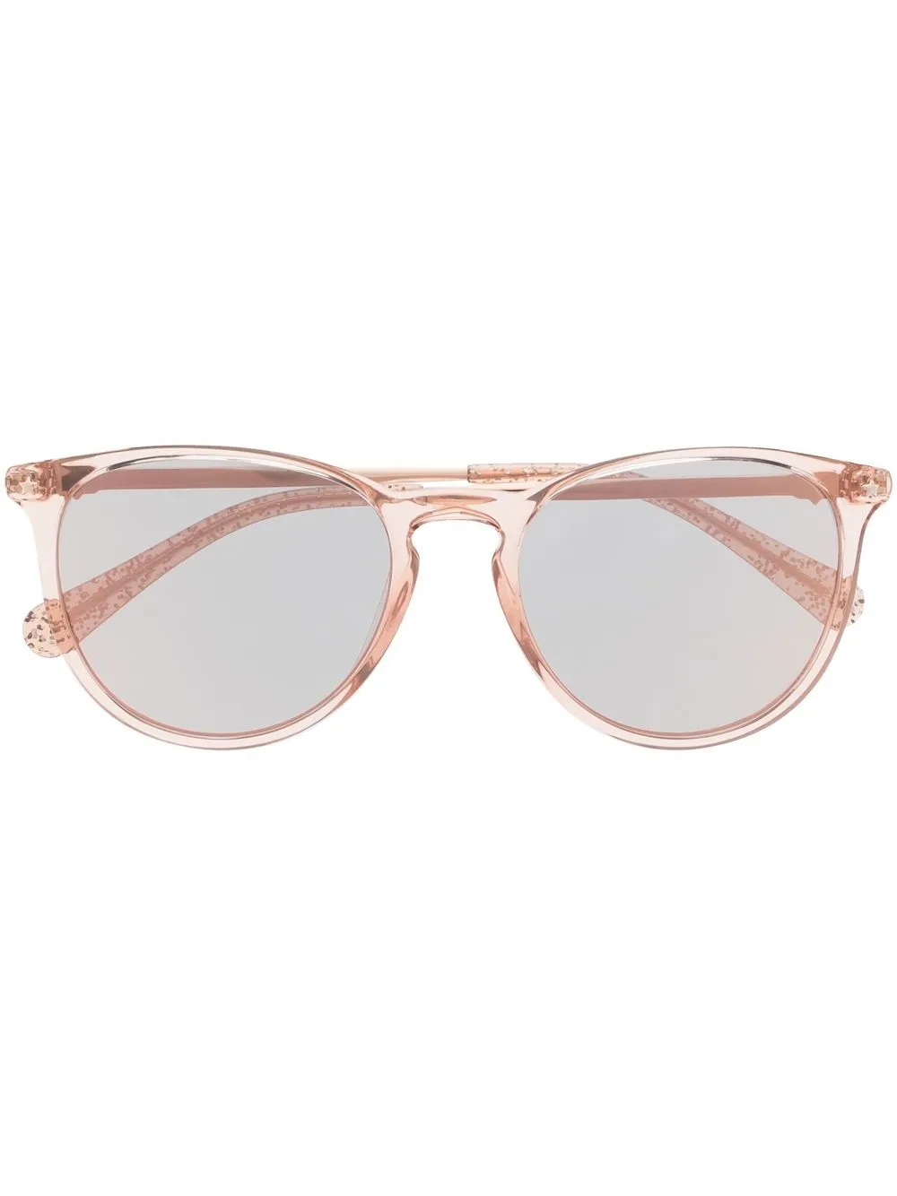 

Chiara Ferragni lentes de sol con armazón redonda transparente - Metalizado