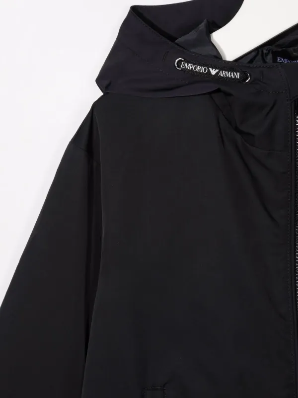 Emporio Armani Kids フーデッド ジャケット | ブルー | FARFETCH JP