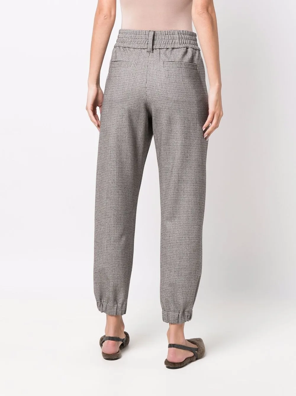 Brunello Cucinelli Tapered-leg Suit Trousers In Brown