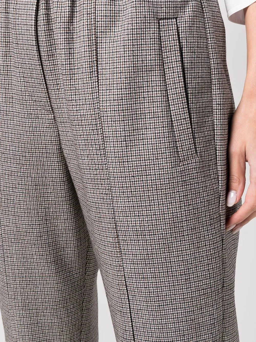 Brunello Cucinelli Tapered-leg Suit Trousers In Brown