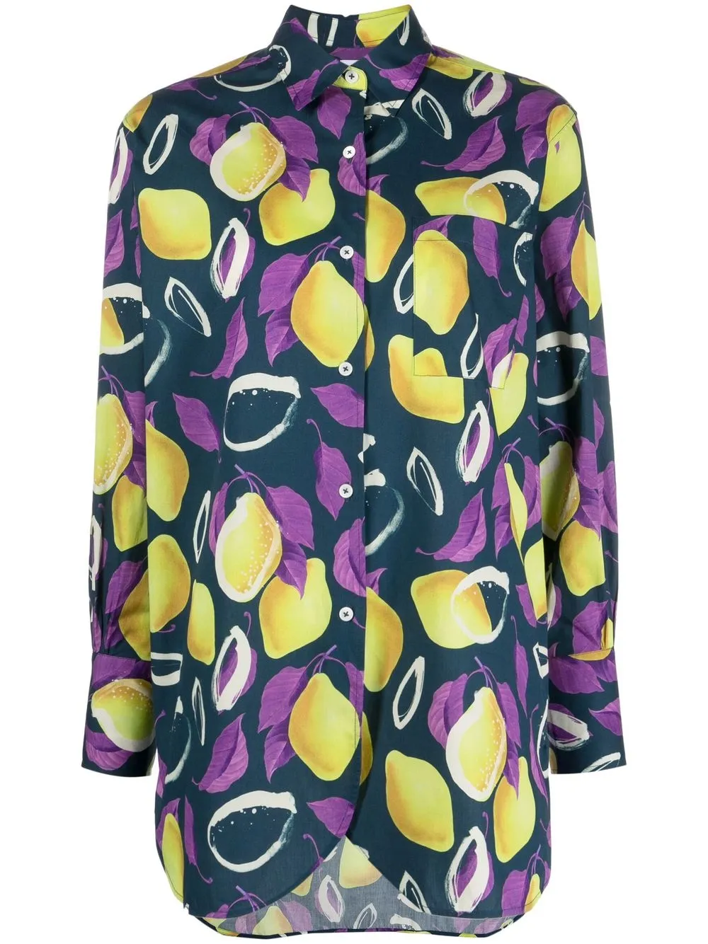 

PS Paul Smith camisa con estampado Lemons oversize - Azul