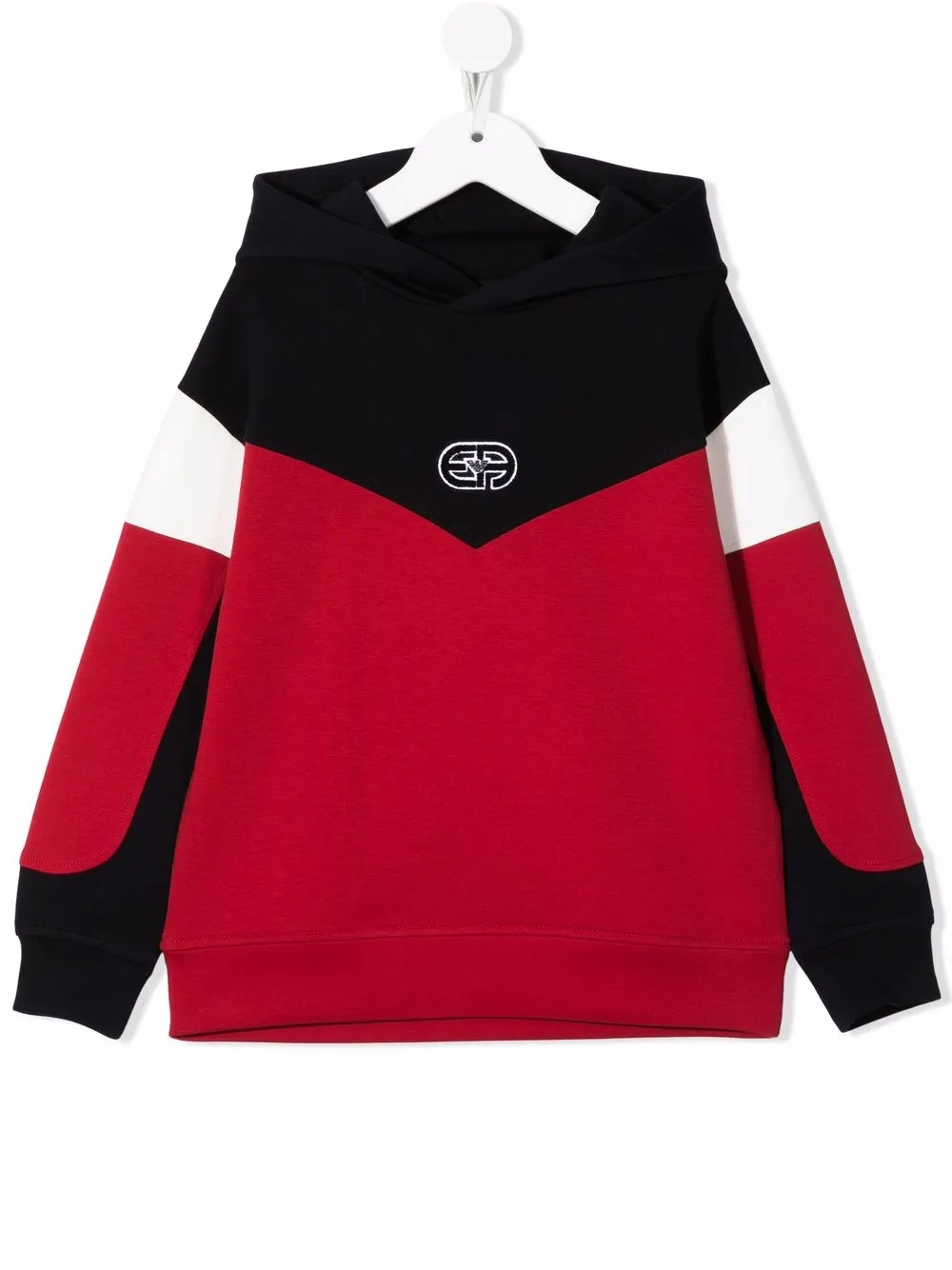 

Emporio Armani Kids colour-block pullover hoodie - Red