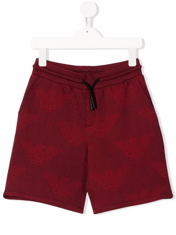 Emporio Armani Kids monogram print Track Shorts Farfetch