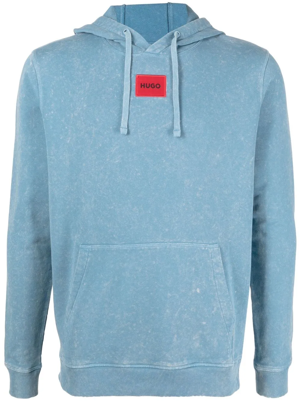 

HUGO logo-patch detail hoodie - Blue