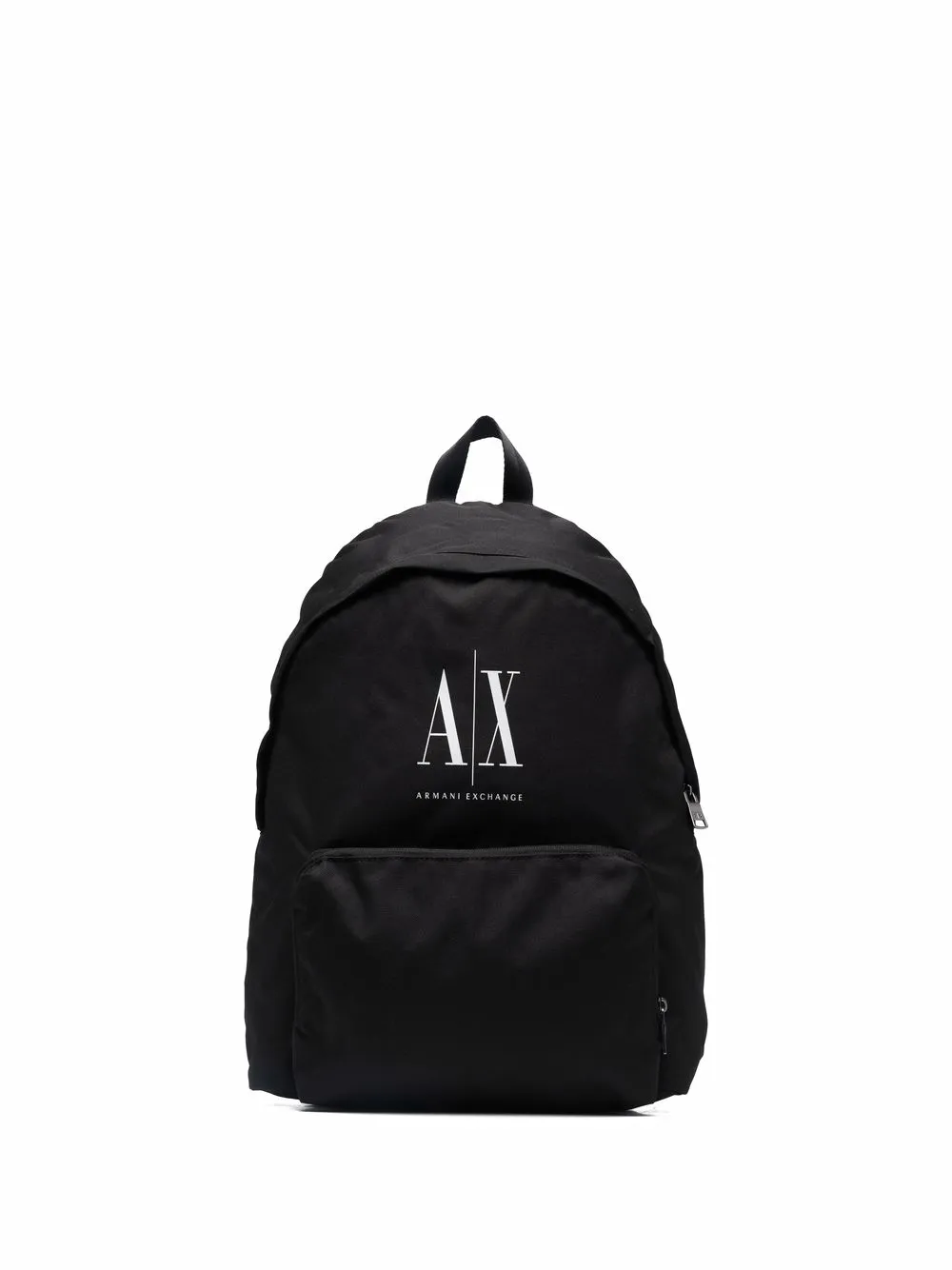 armani exchange sac à dos zippé à logo imprimé - noir