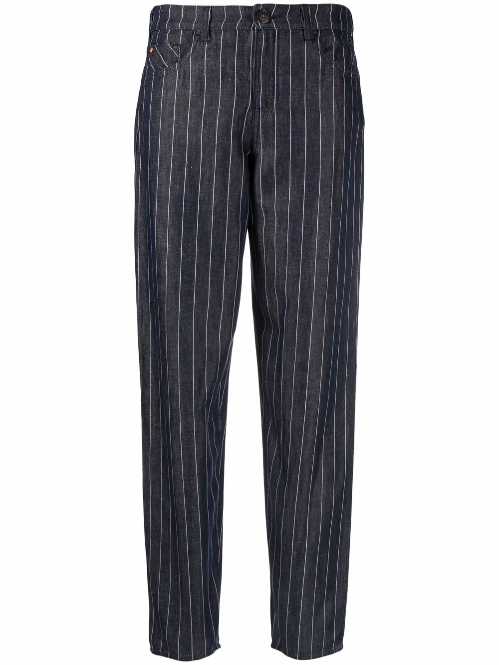 

Emporio Armani pantalones con rayas estampadas - Azul