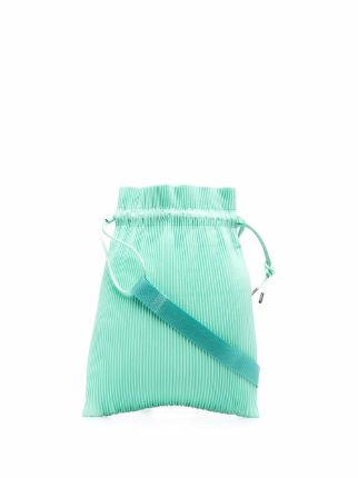Pleats Please Issey Miyake Pleated Pouch Bag in Blue