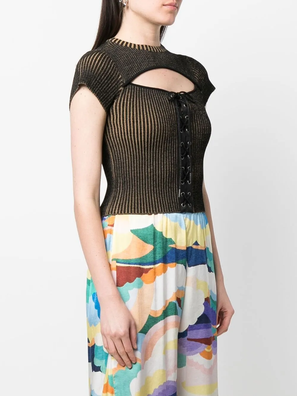  Andersson Bell Oberteil Mit Cut Outs   Schwarz 