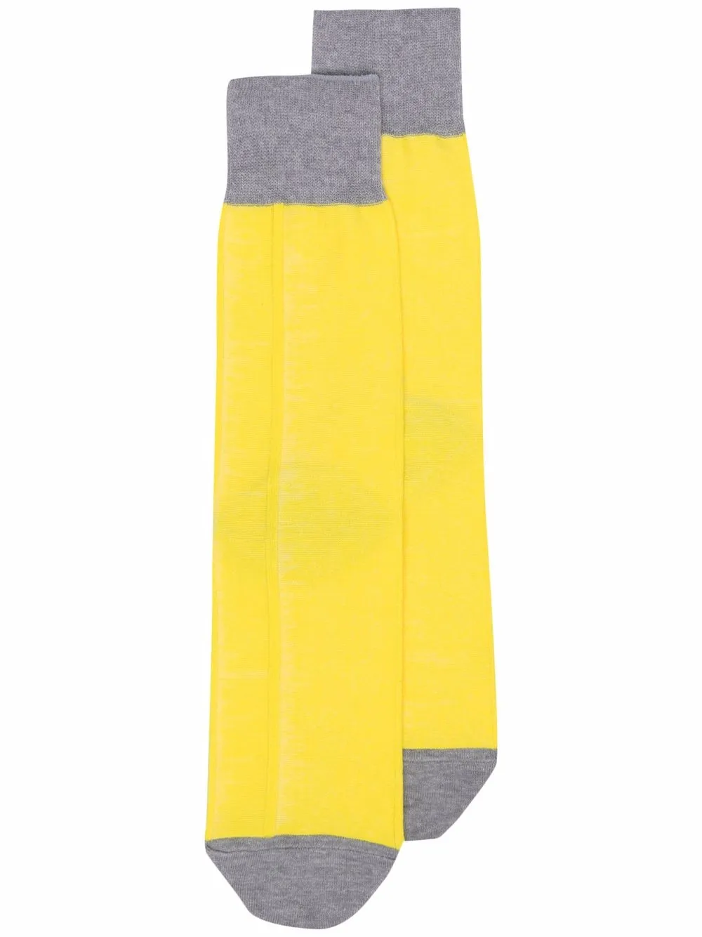 Homme Plissé Issey Miyake calcetines de canalé - Amarillo