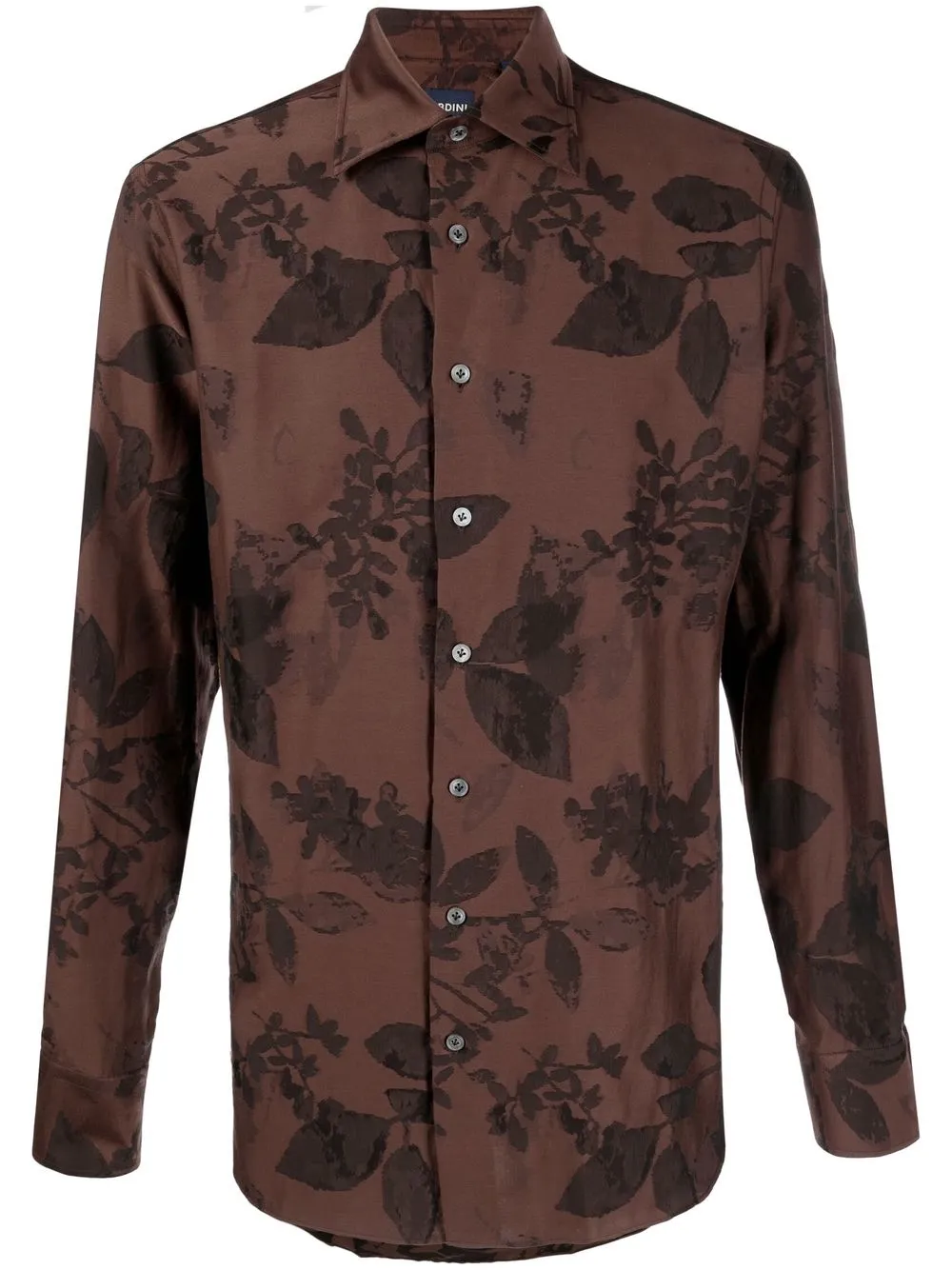 

Lardini camisa con estampado de hojas florales - Marrón