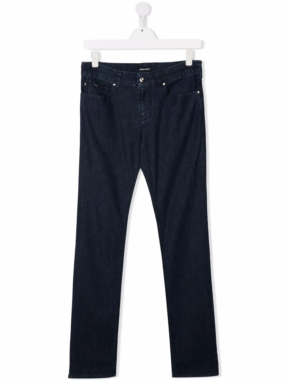 

Emporio Armani Kids skinny jeans con tiro medio - Azul