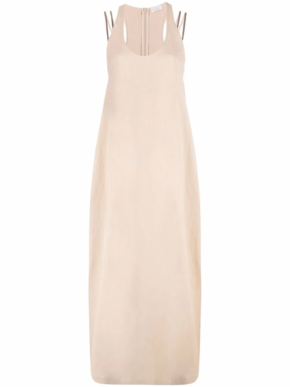 

Brunello Cucinelli vestido largo con tira Monili - Neutro