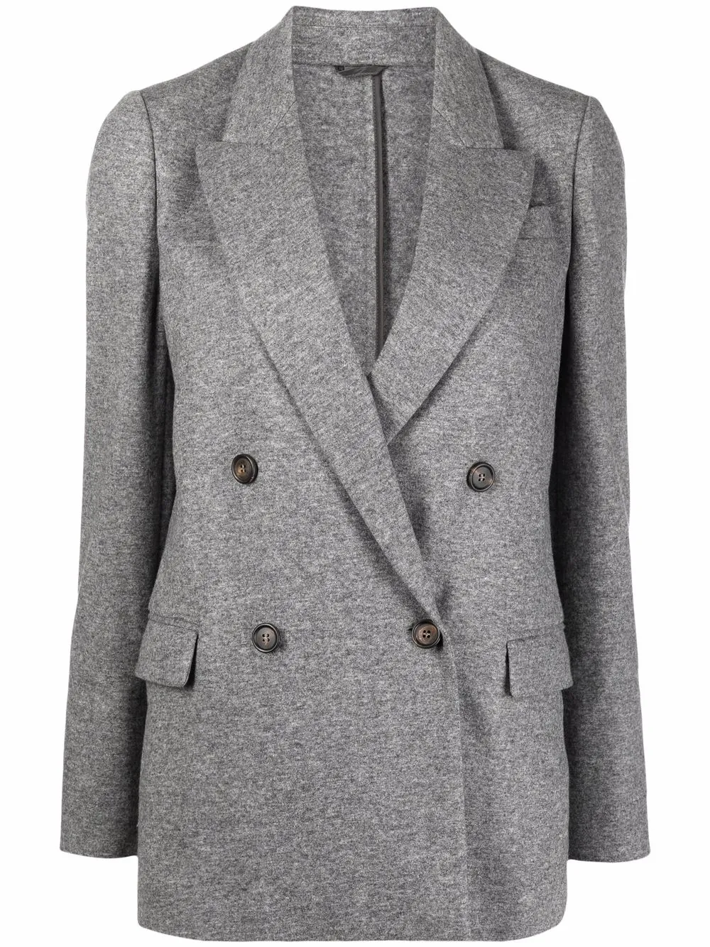 

Brunello Cucinelli blazer de vestir con doble botonadura - Gris