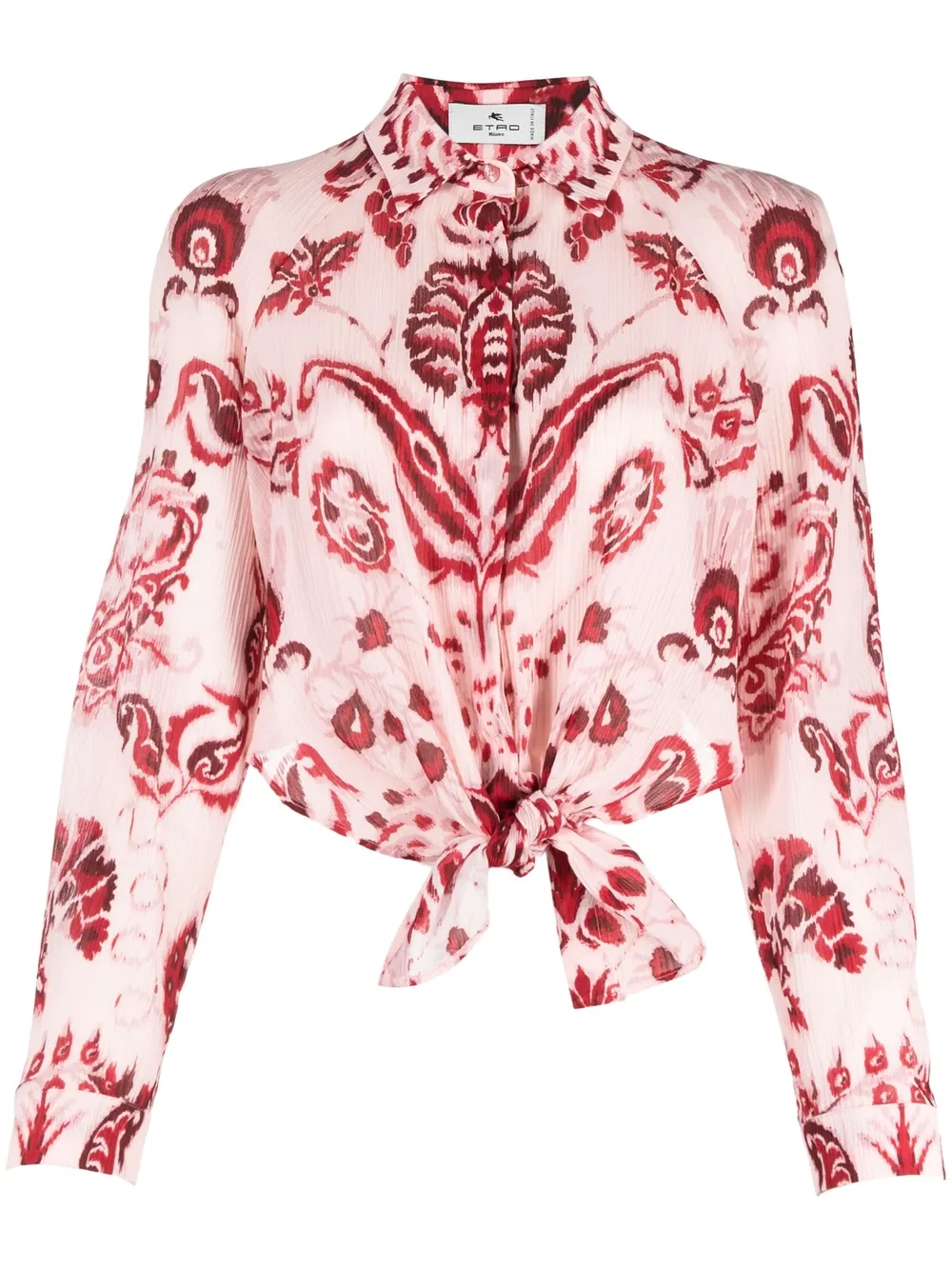 

ETRO floral paisley-print cropped shirt - Pink