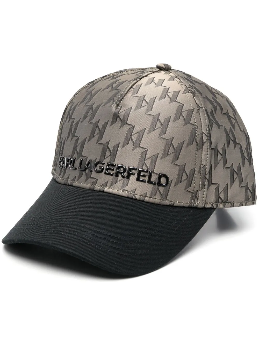 

Karl Lagerfeld monogram-logo cap - Black