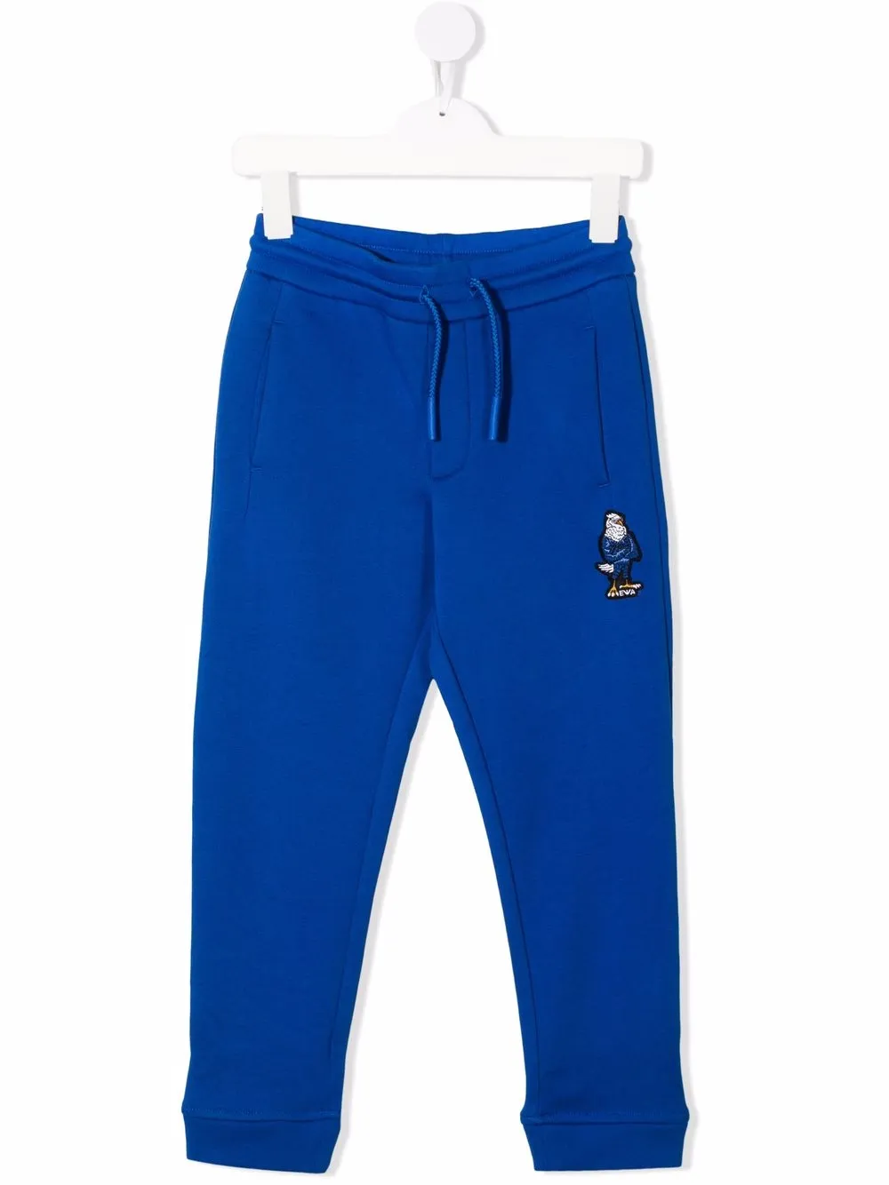 Emporio Armani Kids pants con parche del logo - Azul