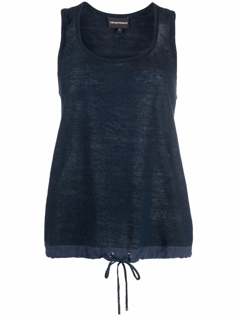 

Emporio Armani linen vest top - Blue