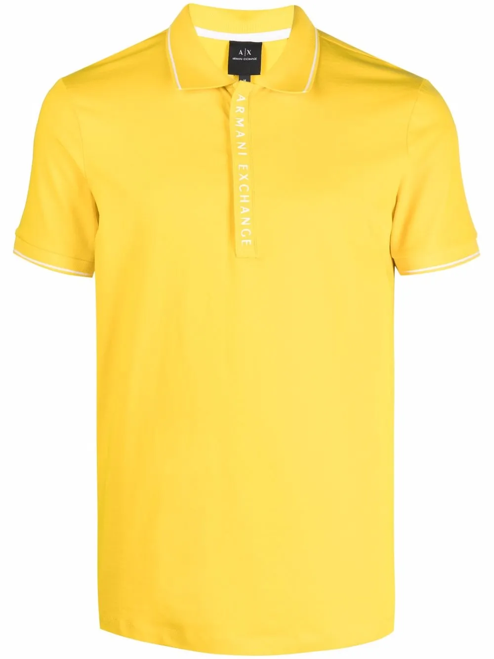 

Armani Exchange playera tipo polo con logo estampado - Amarillo