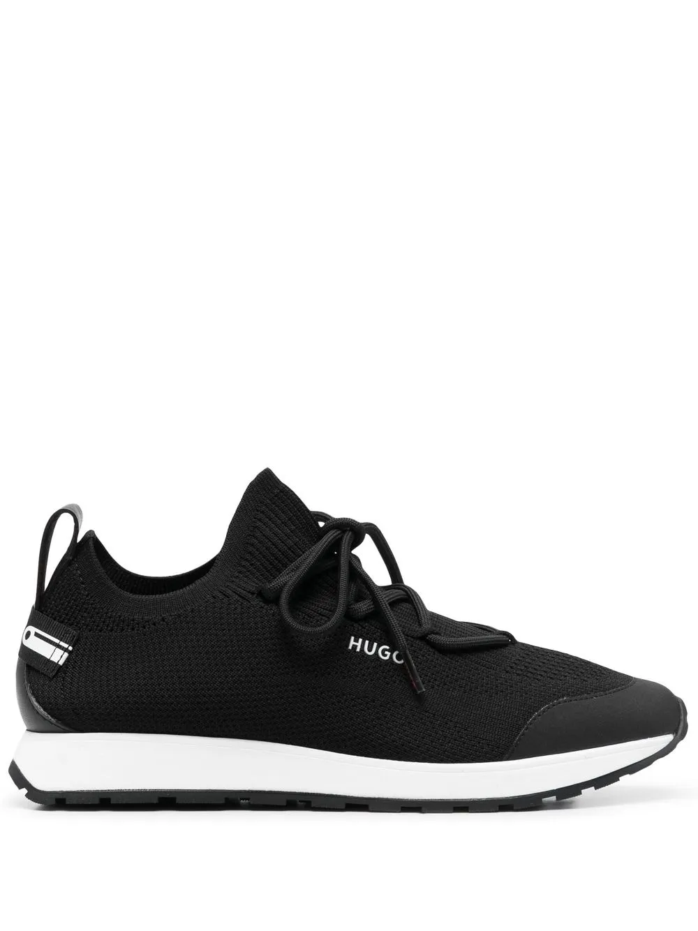 

HUGO logo-print lace-up trainers - Black