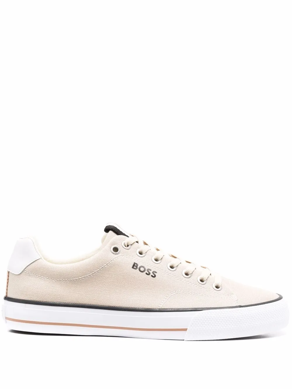 

BOSS logo-print low-top canvas sneakers - Neutrals
