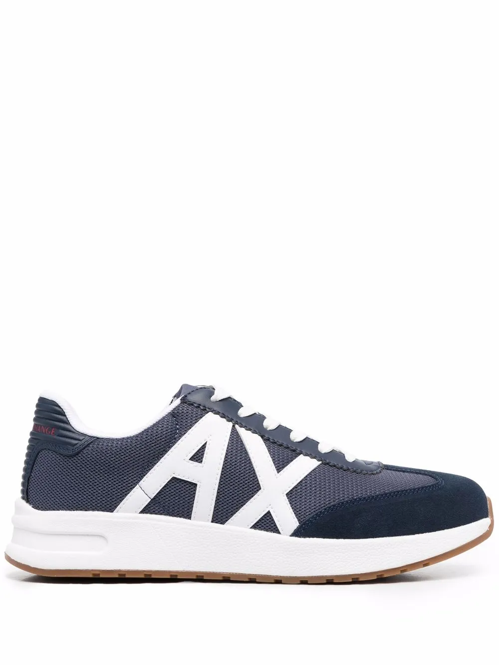 

Armani Exchange tenis con agujetas y logo estampado - Azul