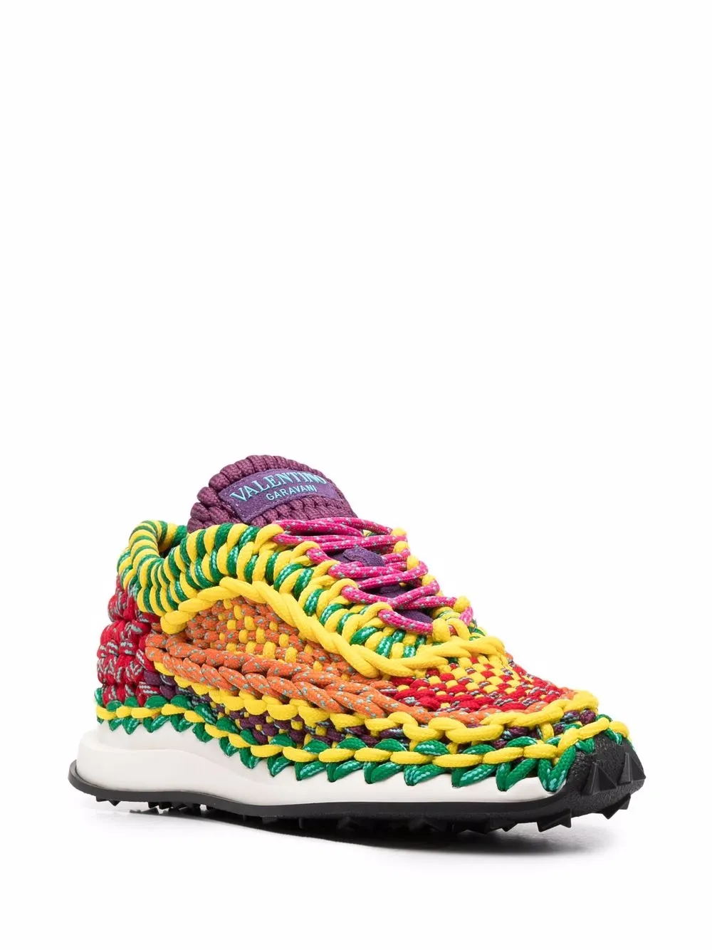 Valentino Garavani crochet low-top sneakers Yellow